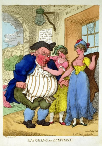 Catching an Elephant by Thomas Rowlandson